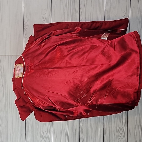 Pink Envelope Red Double-Breasted Coat Womens Size M - Picture 8 of 12